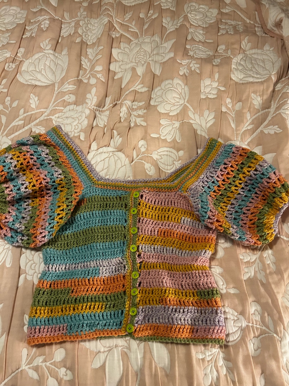 Handmade Multicolor Crochet Top
